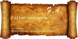 Faller Atalanta névjegykártya